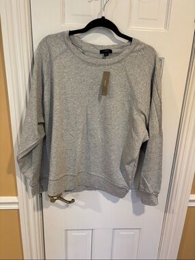 J. Crew Magic Rinse  Light Heather Gray Crewneck Sweatshirt